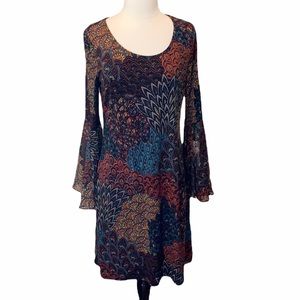 MSK Fall Long Sleeve Bell Dress